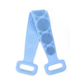 Soft Silicone Back Shower Brush Belt Double-sided Exfoliating Body Scrub Sponge Bathroom Deep Cleaning Bath Accessory