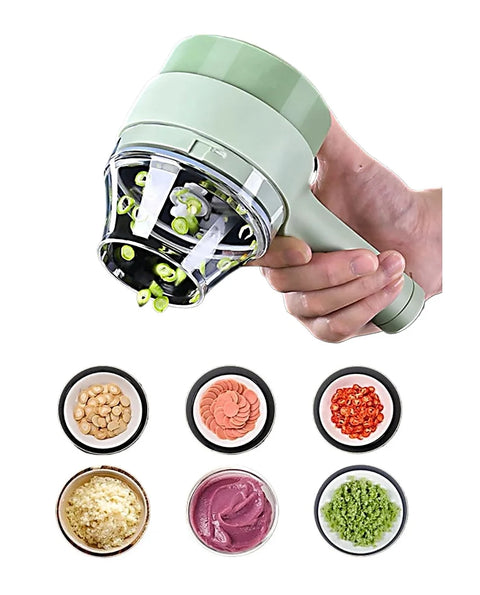 1 Multi-function Garlic Paste Electric Artifact Gatling Small Vegetable Cutting Wireless Automatic Pressure-pull Food Supplement