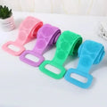 Soft Silicone Back Shower Brush Belt Double-sided Exfoliating Body Scrub Sponge Bathroom Deep Cleaning Bath Accessory