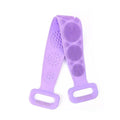 Soft Silicone Back Shower Brush Belt Double-sided Exfoliating Body Scrub Sponge Bathroom Deep Cleaning Bath Accessory