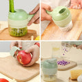 1 Multi-function Garlic Paste Electric Artifact Gatling Small Vegetable Cutting Wireless Automatic Pressure-pull Food Supplement